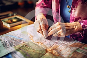 Woman Looking at Map