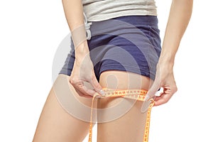 Woman lose weight slimness centimeter