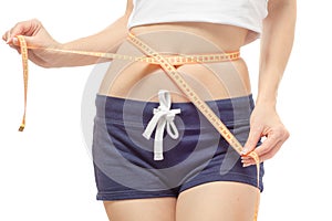 Woman lose weight slimness centimeter