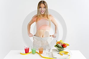 Woman losing weight