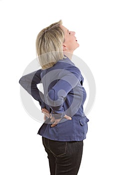 Woman with low back pain