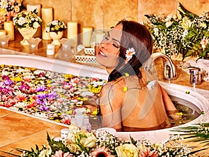 Woman at luxury spa