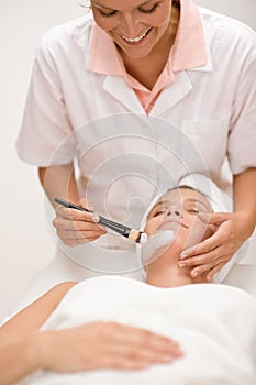 Woman at luxury spa beauty treatment