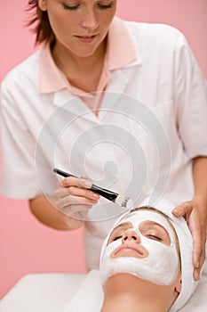 Woman at luxury spa beauty treatment