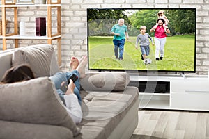 Woman Watching Television