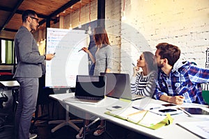 Woman making a business presentation