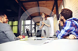 Woman making a business presentation