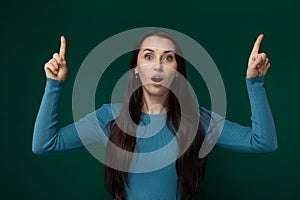 Woman Making a Face With Her Fingers