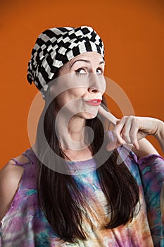 Woman making goofy face