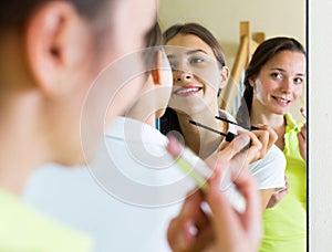 Woman making make-up