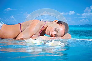 Woman at Maldives