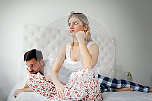 Woman and man having conflict and going through crisis