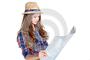 Woman with the map