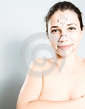 Woman marked for plastic surgery