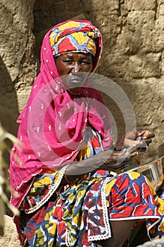 Woman on market in Mali