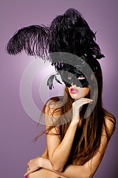 Woman in mask