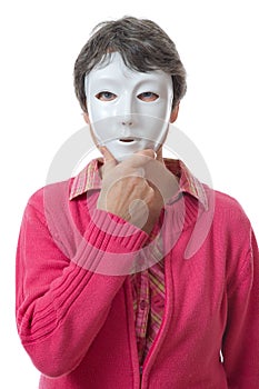 Woman with mask