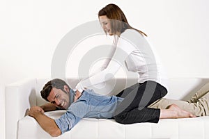 Woman massaging