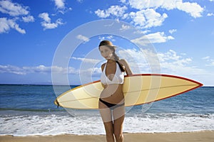 Woman on Maui beach.