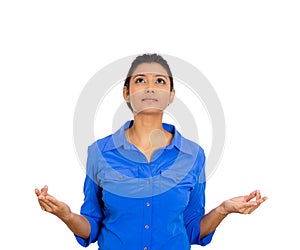 Woman meditating