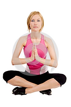 Woman meditating