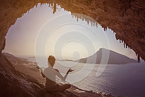 Woman meditating