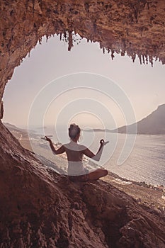 Woman meditating