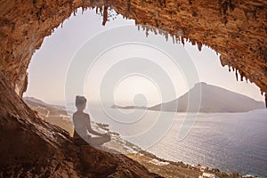 Woman meditating