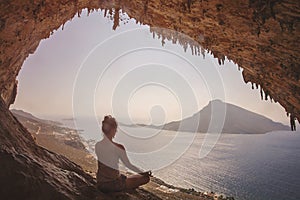 Woman meditating