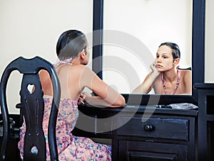 Woman & mirror