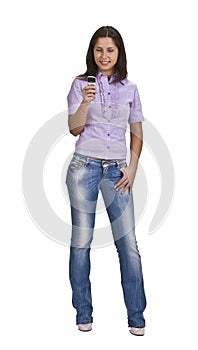 Woman with mobile phone