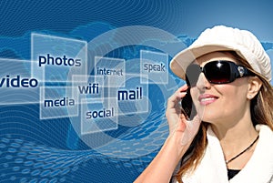 Woman with mobile phone