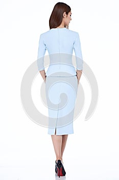 Woman model fashion style dress beautiful secretary diplomatic p photo