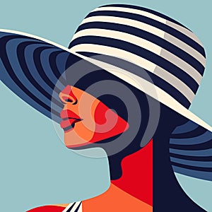 Woman modern icon avatar. Woman design. Abstract contemporary poster.