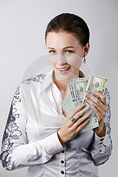 Woman with money