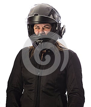 Woman motocyclist