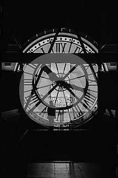 Woman in the Musee d`Orsay Clock Tower