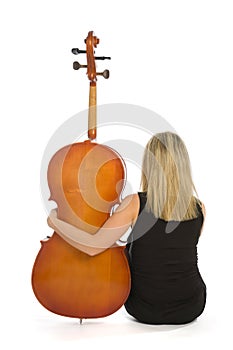 Woman musician with cello