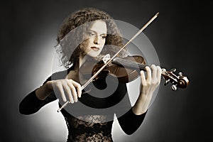 Woman musician playing violin