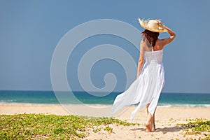 Woman near the ocean