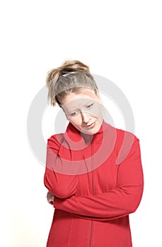 Woman with neck pain photo