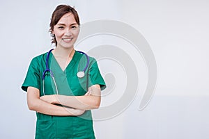 Woman nurse or doctor professional standing