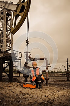 Woman in the oilfield