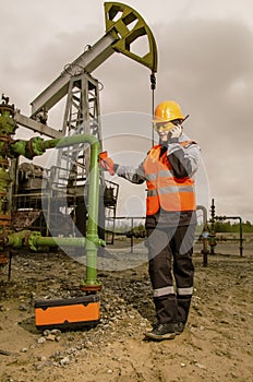 Woman in the oilfield