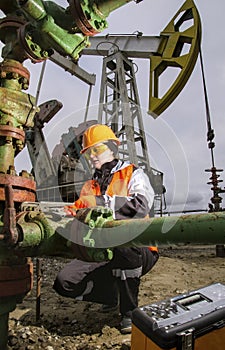 Woman in the oilfield