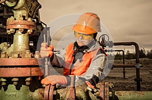 Woman in the oilfield