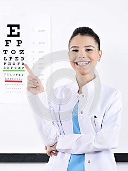 Woman Optician or optometrist