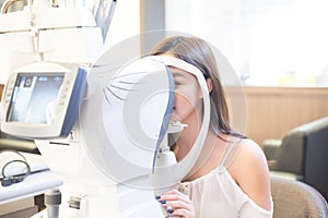 Woman with optometry photo