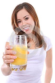 Woman with Orange Juice