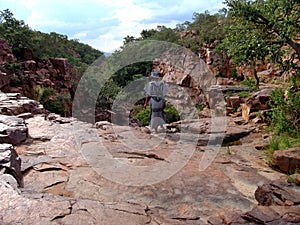 Woman overlooking canyon